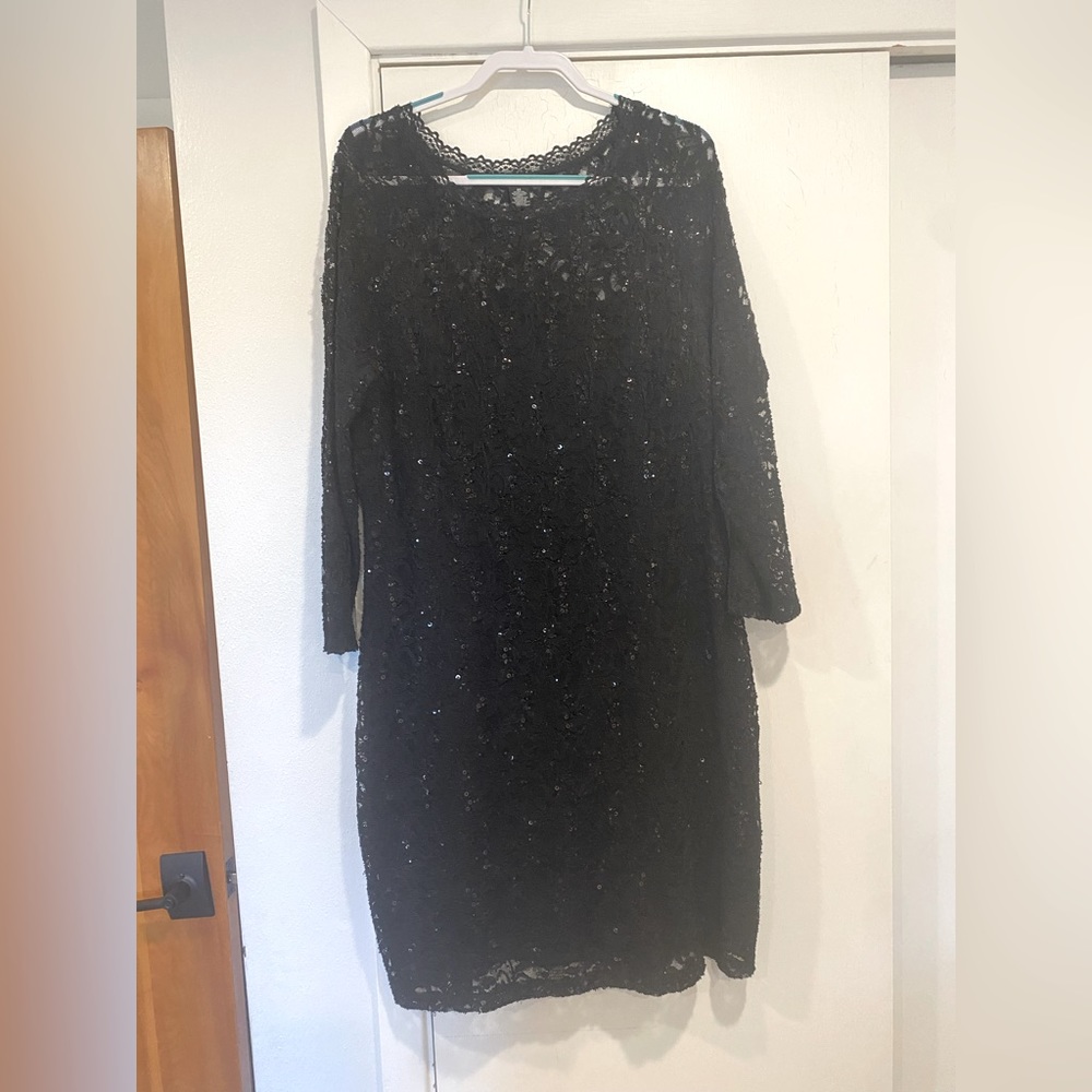 Black Lace Cocktail Dress - Size 2x